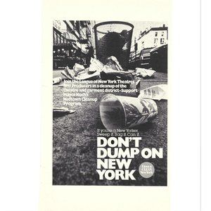 Do not Dump on New York Garment District Cleanup AD 1970s Vintage Print Ad 9 inc